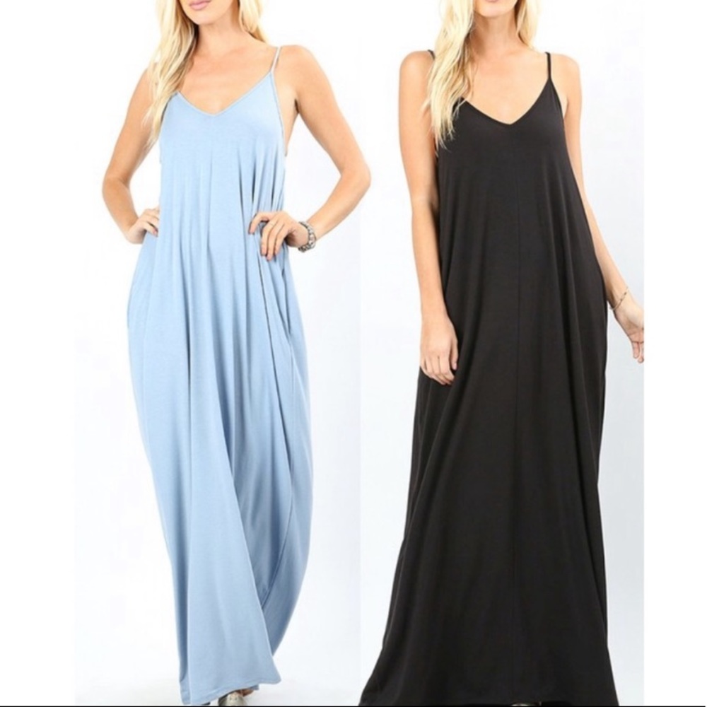 Ash Blue Maxi Dress